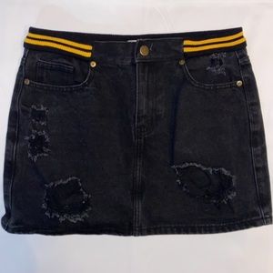 Dance & Marvel Distressed Mini Skirt